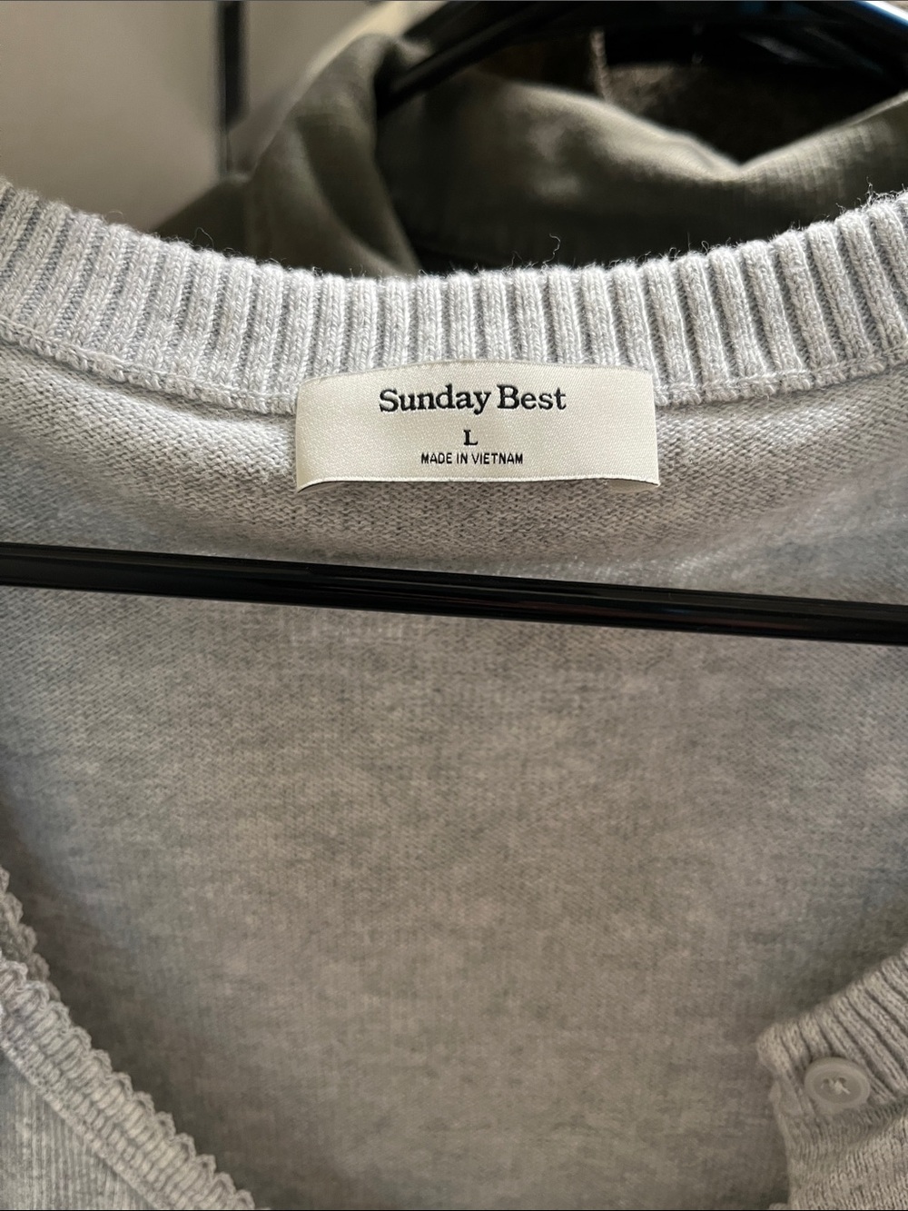Aritzia Chrome Biscotti Cotton Charm Noteworthy Cardigan(L) + Matching Tank(S) - Picture 2 of 6